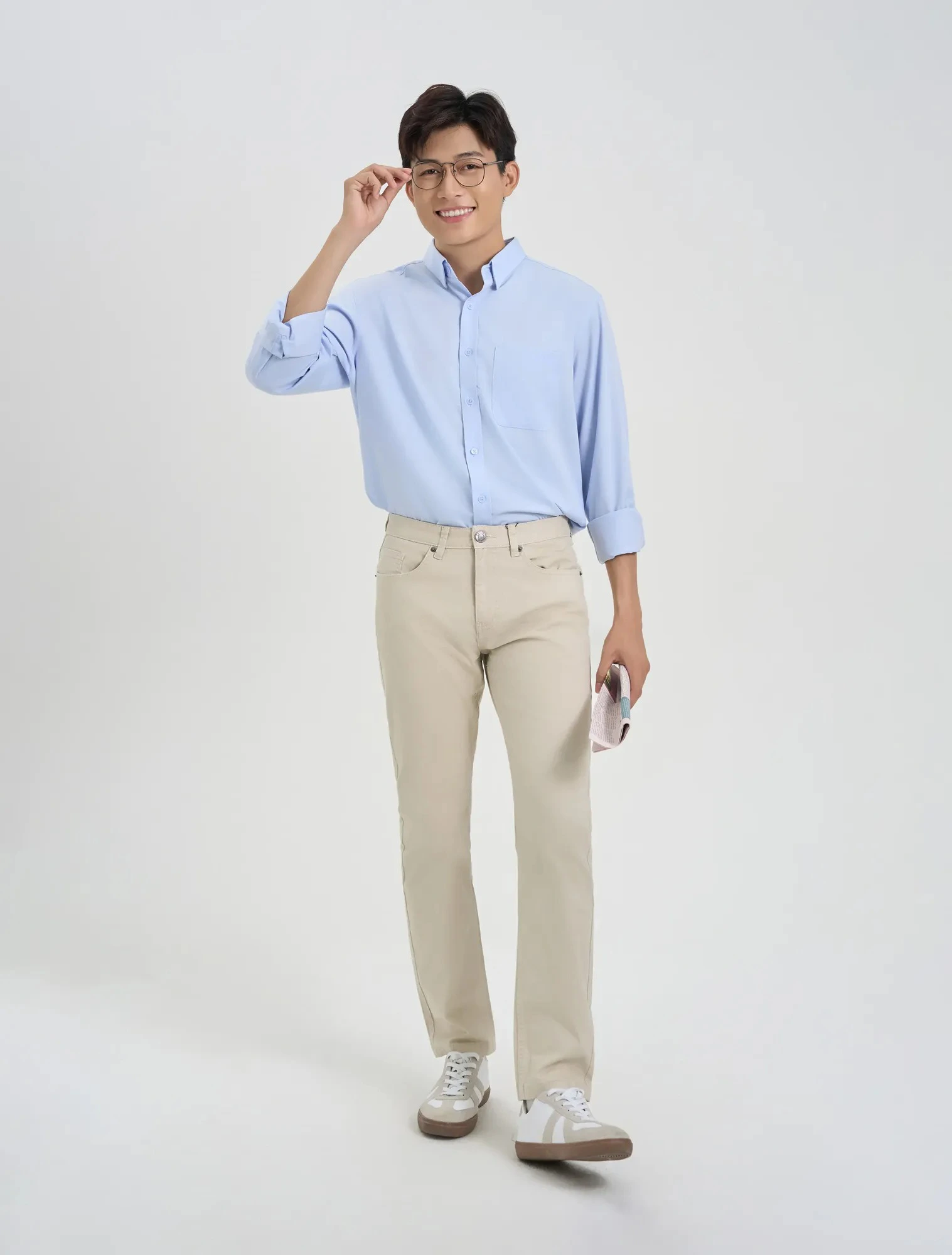 Áo sơ mi nam dài tay dáng suông - Ảnh 2