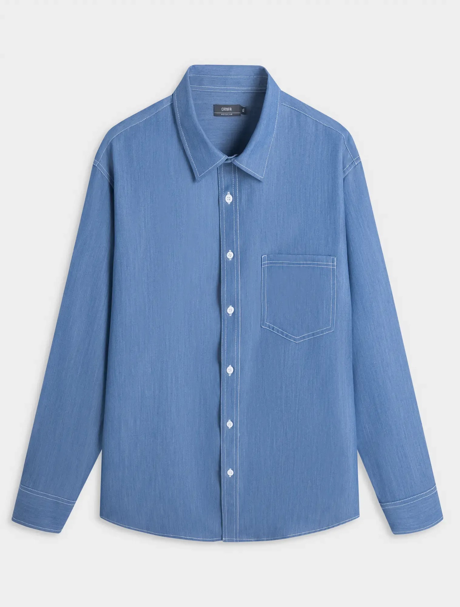 Áo sơ mi nam dài tay dáng suông form regular - Ảnh 2