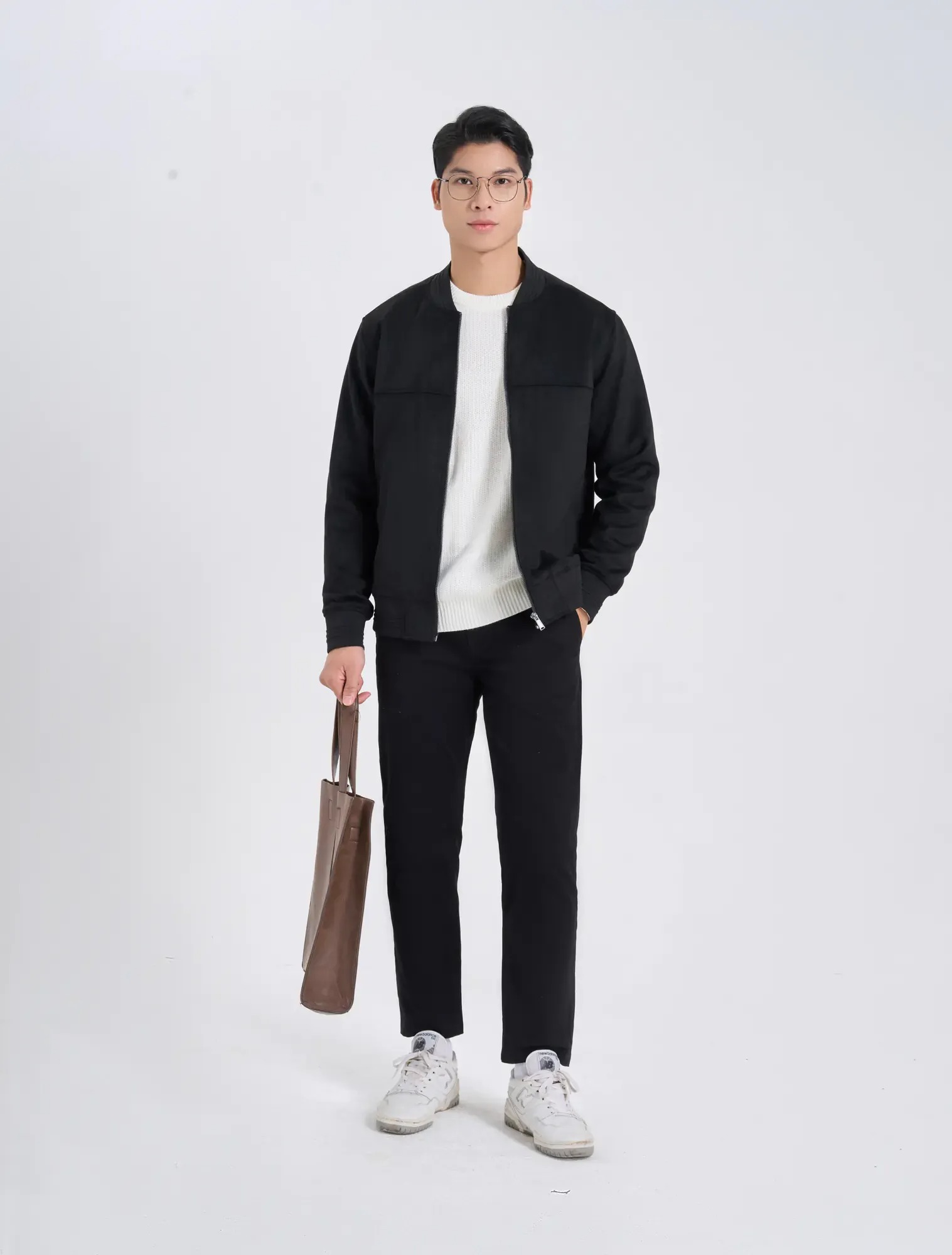 Áo Khoác Bomber Nam Da Lộn - Ảnh 2