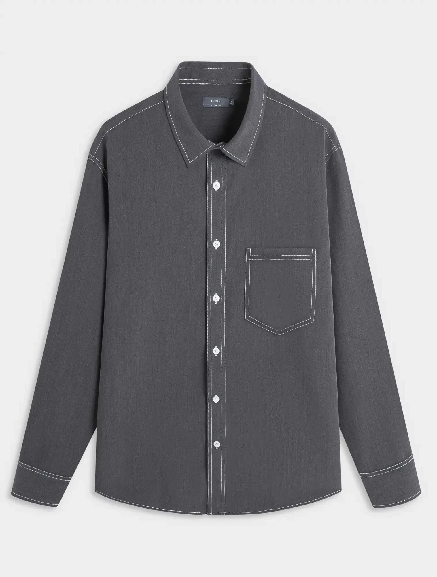 Áo sơ mi nam dài tay dáng suông form regular - Ảnh 4