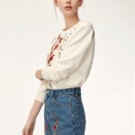 Chân váy Jean hoa F13