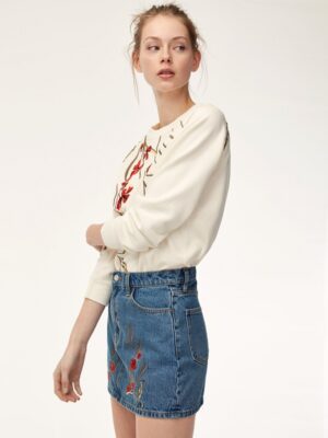 Chân váy Jean hoa F13